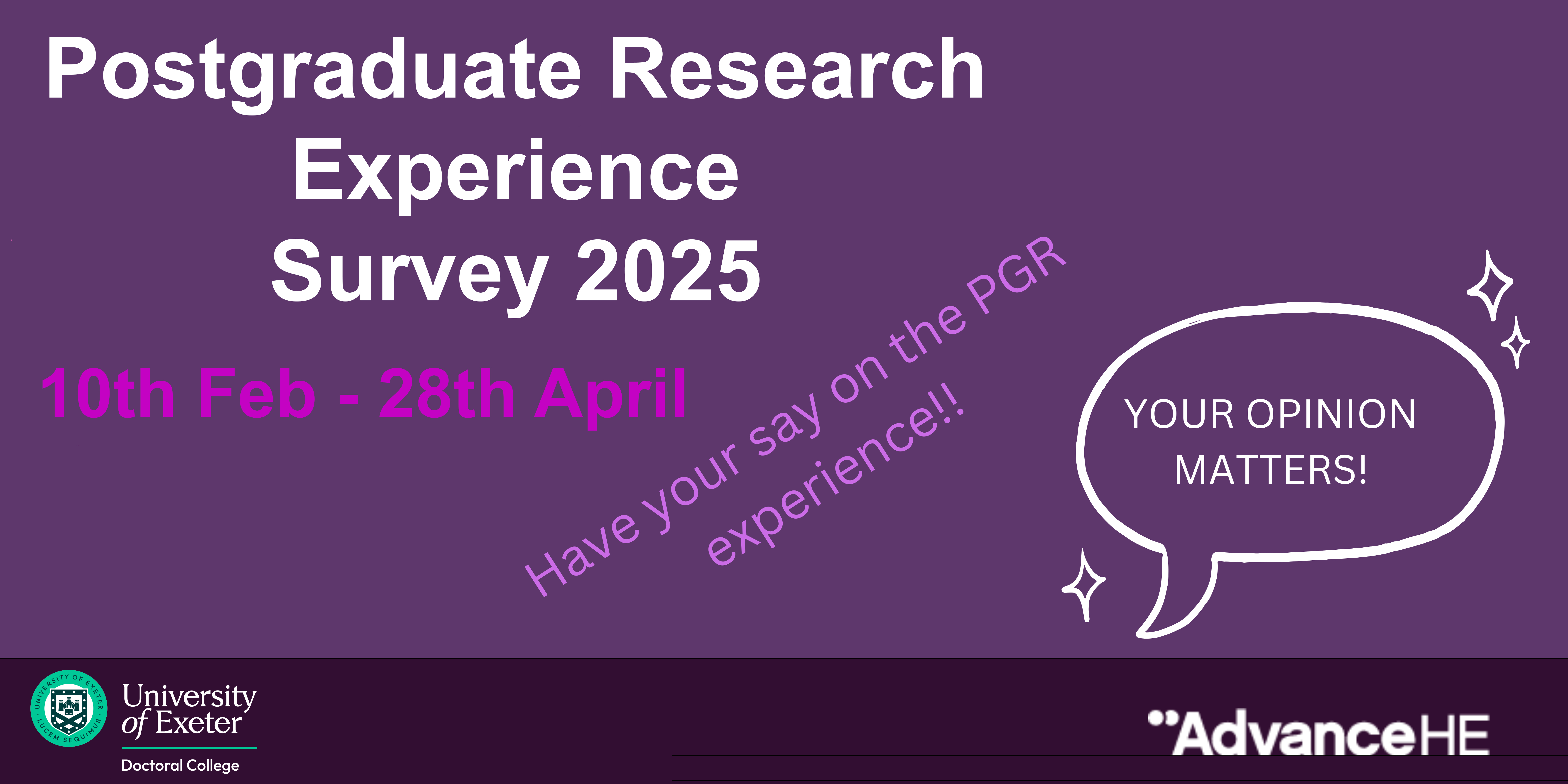 Promotional image for Postgraduate Research Experience Survey