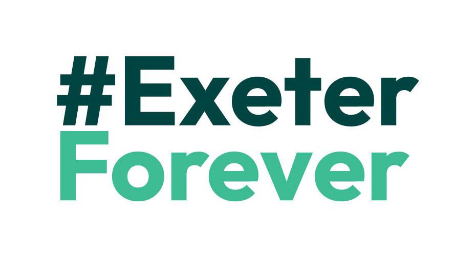 #ExeterForever hashtag logo